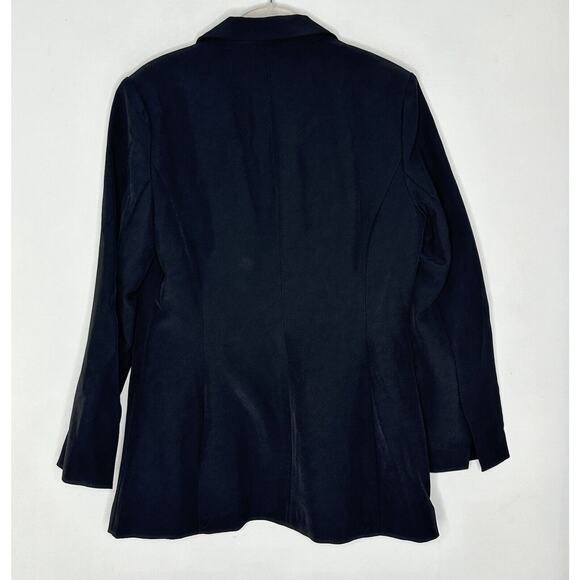 Diane Gilman Women’s Black Ponte Boyfriend 1 Button Stretch Blazer Sz S NWT - Picture 5 of 6